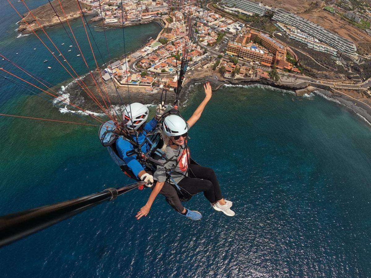 Paragliding over the south coast of Tenerife