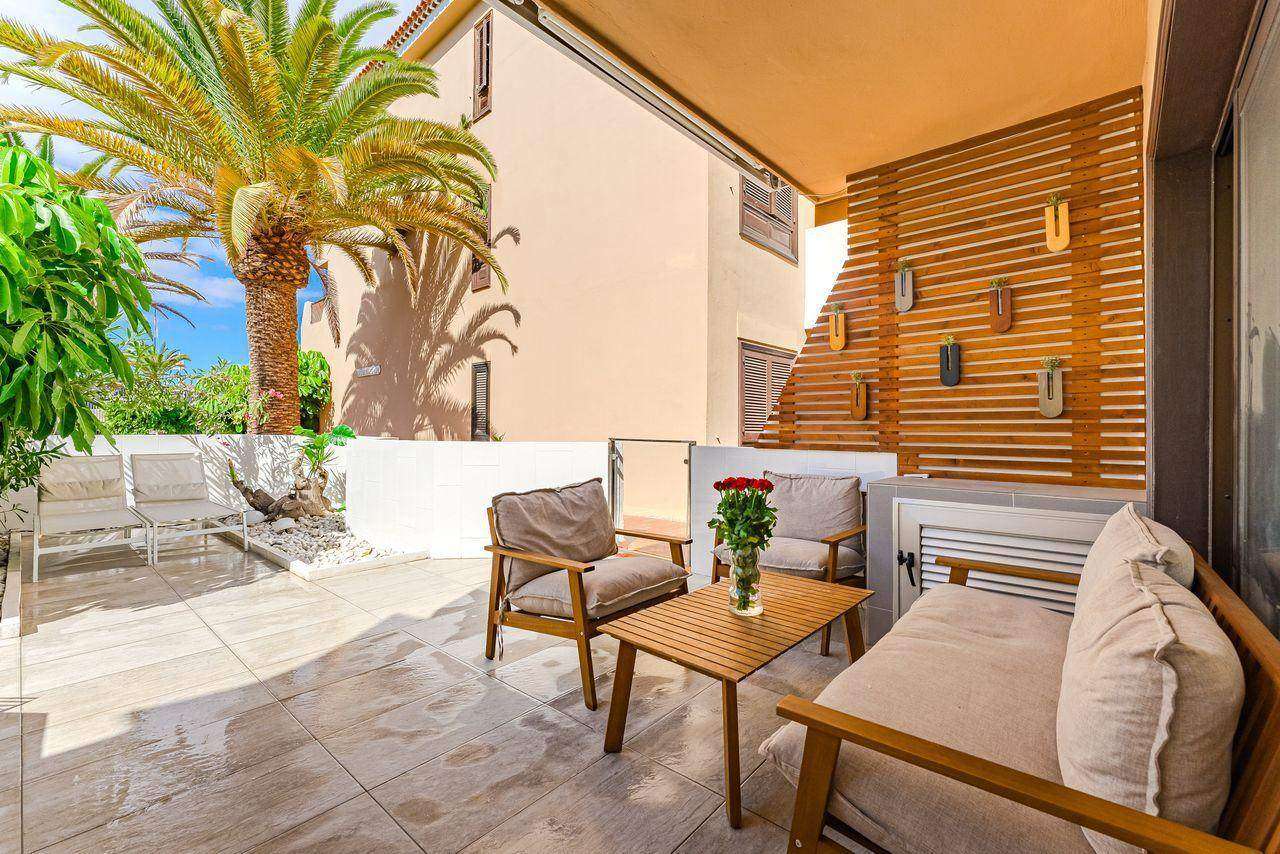 Doors from the living room to the terrace